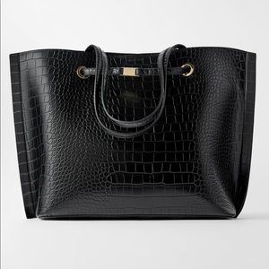 Zara shopper estampado animal bag